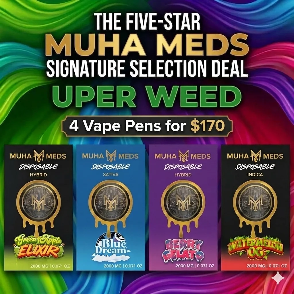The Five-Star Muha Meds Signature Selection Deal – 4 Vape Pens