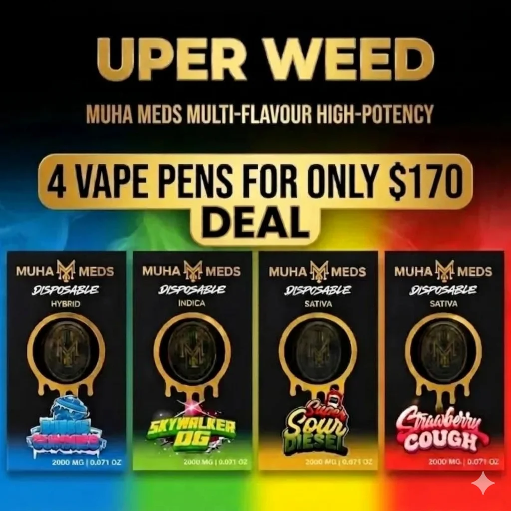 Muha Meds Multi-Flavour High-Potency Deal – 4 Vape Pens for only $170