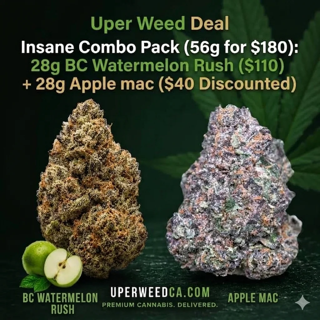 Insane Combo Pack (56g for $180): 28g BC Watermelon Rush ($110) + 28g Apple MAC ($40 Discounted)