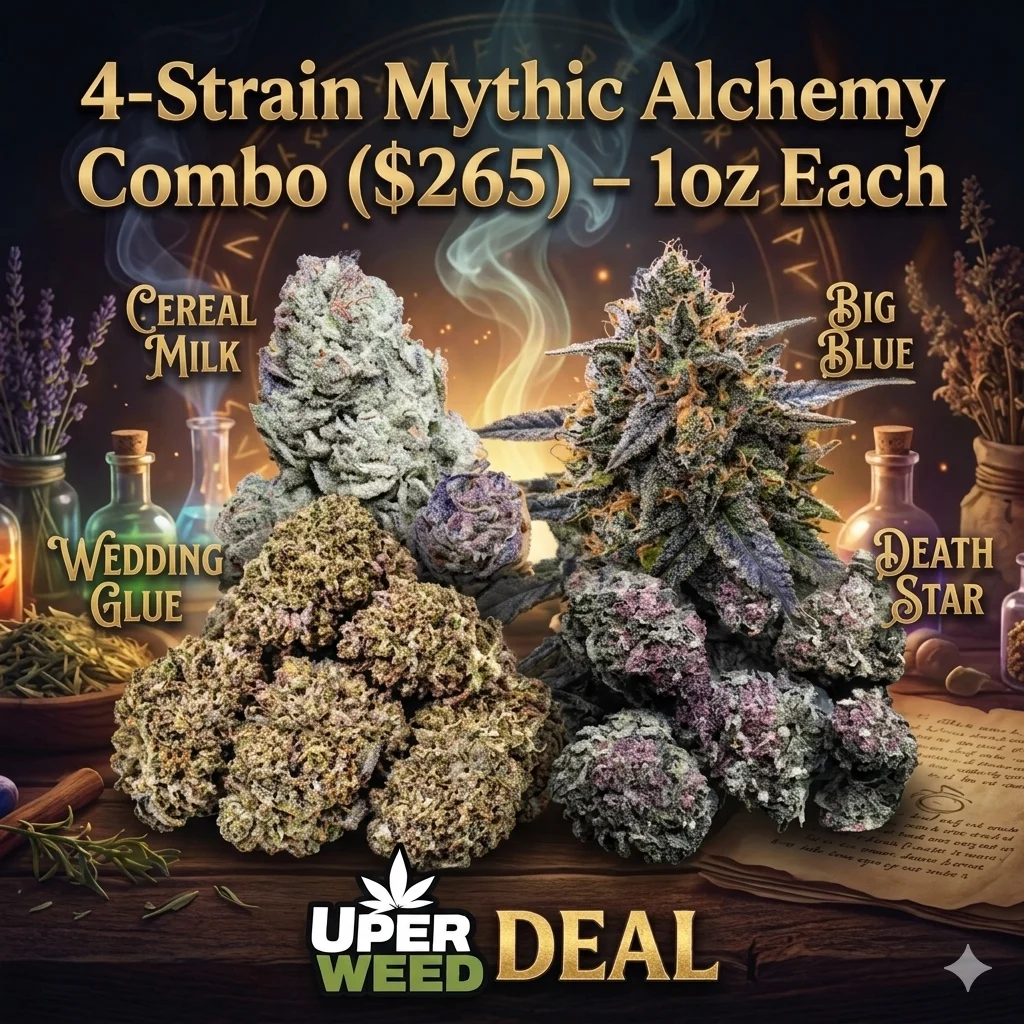 4-Strain Mythic Alchemy Combo ($265) – 1oz Each