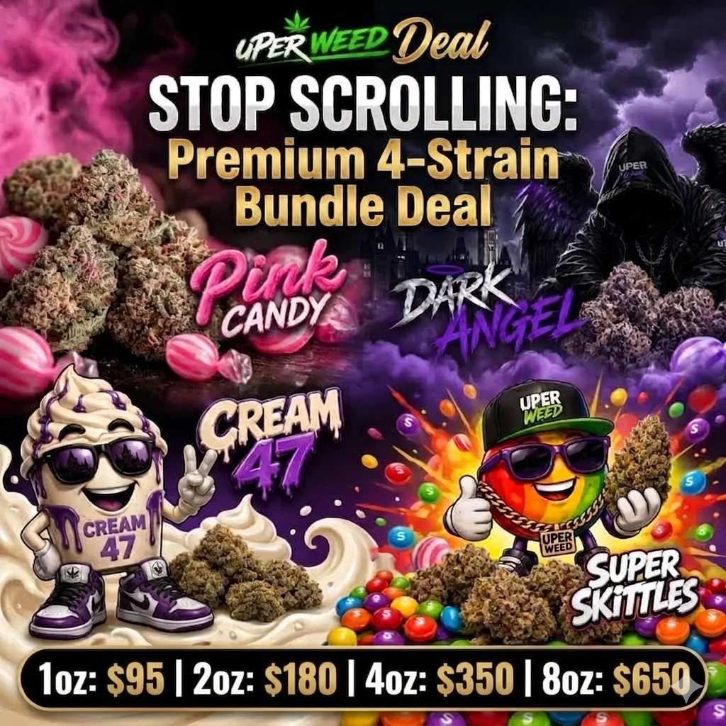 STOP SCROLLING: Premium 4-Strain Bundle Deal (1Oz: $95 | 2Oz: $180 | 4Oz: $350 | 8Oz: $650)