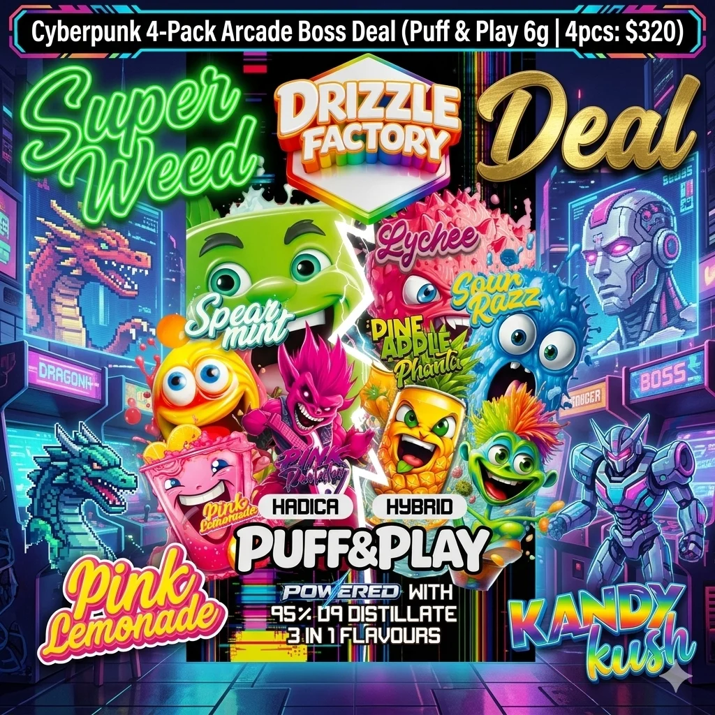 Cyberpunk 4-Pack Arcade Boss Deal (Puff & Play 6g | 4pcs: $320) photo 2
