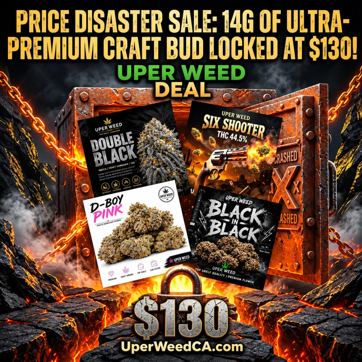 Price Disaster Sale: 14g of Ultra-Premium Craft Bud Locked at $130!