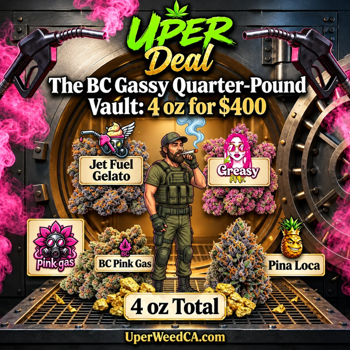 The BC Gassy Quarter-Pound Vault: 4Oz for $400 photo 1