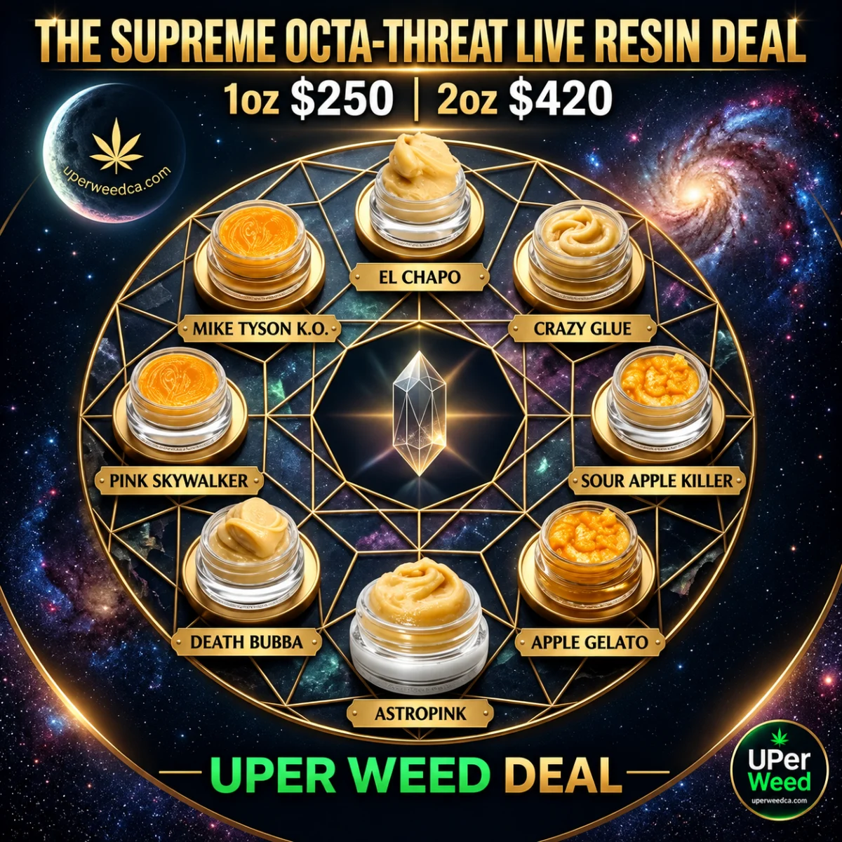 The Supreme Octa-Threat Live Resin Deal: 1oz $250 | 2oz $420