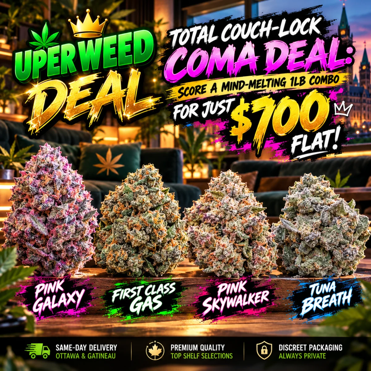 TOTAL COUCH-LOCK COMA DEAL: Score a Mind-Melting 1lb Combo for Just $700 Flat!