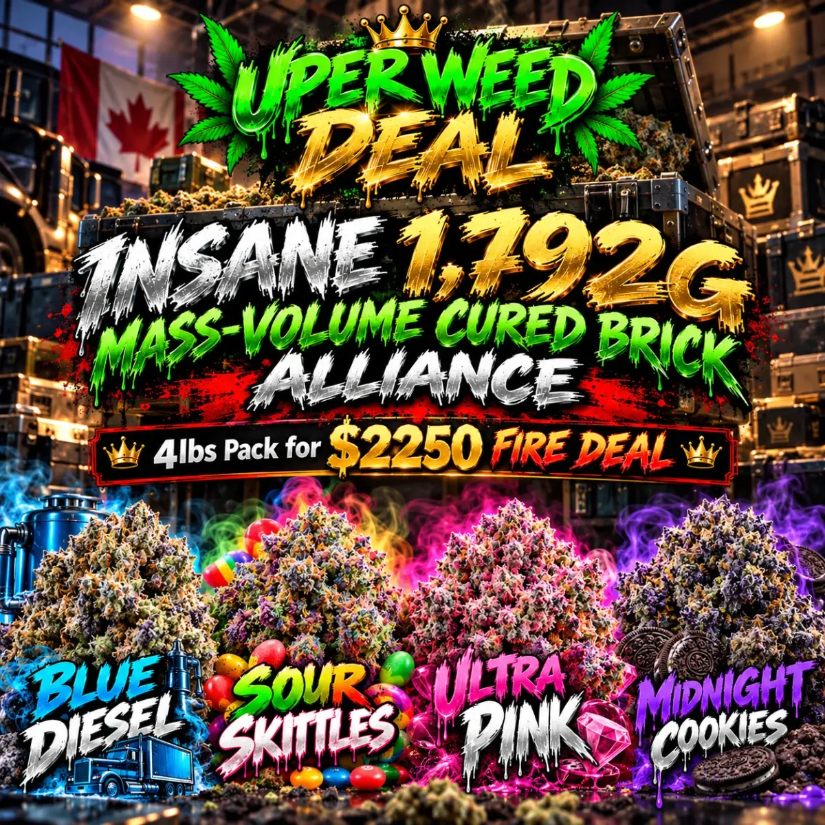 INSANE 1,792g MASS-VOLUME CURED BRICK ALLIANCE | 4lbs Pack for $2250 FIRE DEAL photo 1