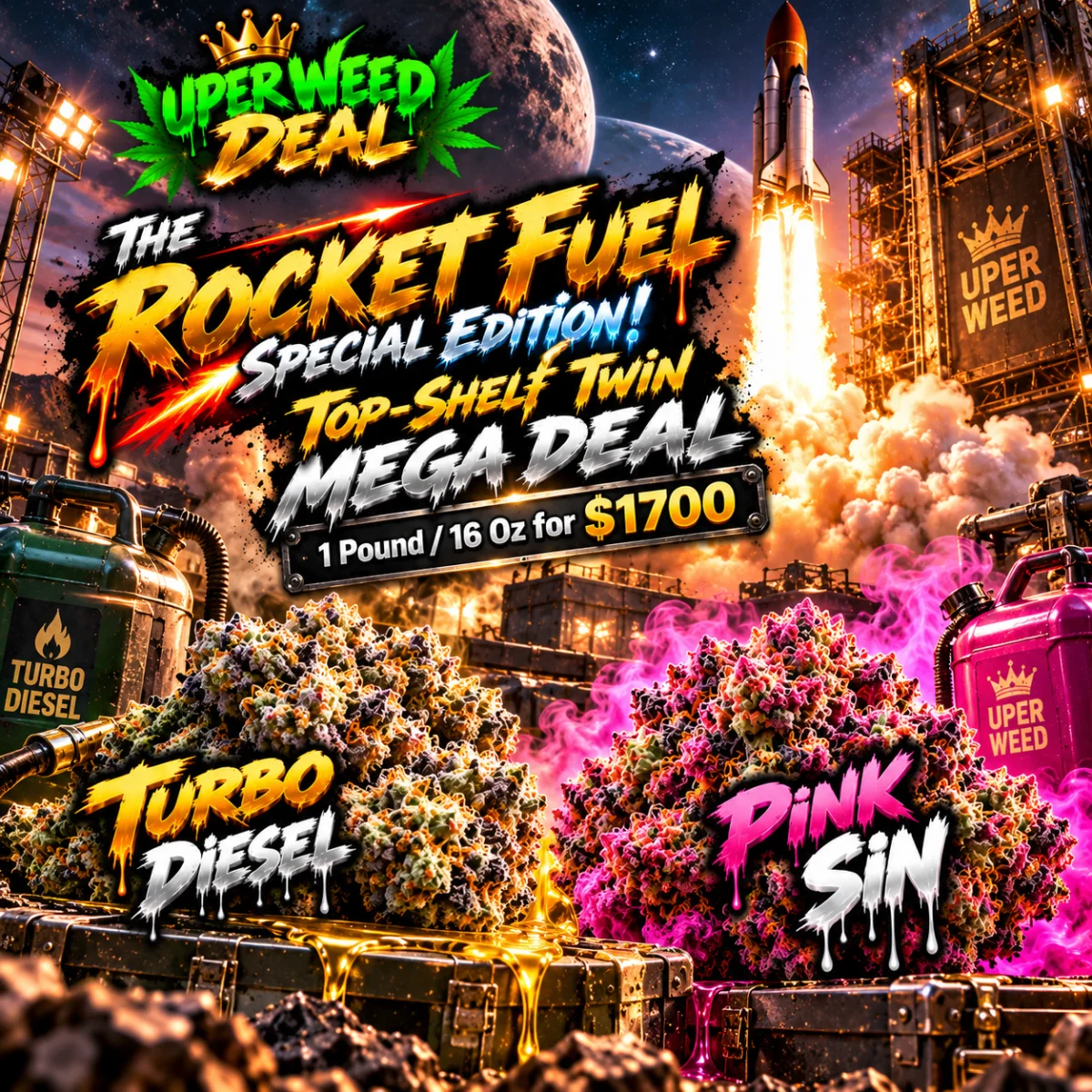 THE ROCKET FUEL SPECIAL EDITION! Top-Shelf Twin MEGA DEAL [1 Pound / 16 Oz for $1700] photo 1