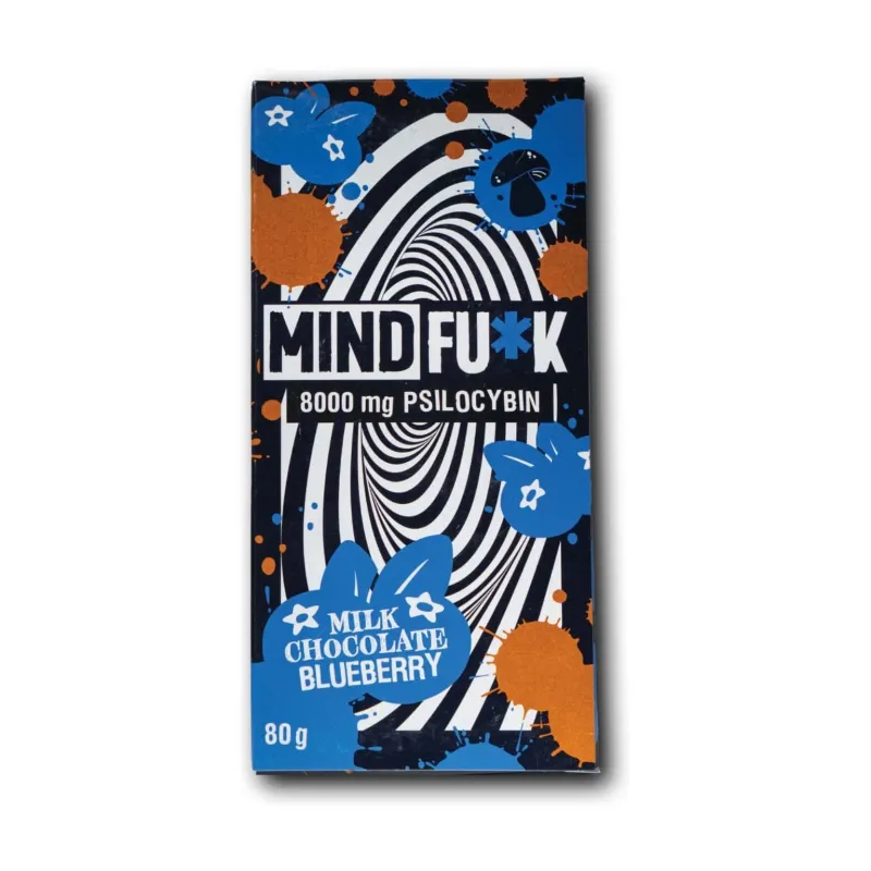 Mindfu*k 8000mg Psilocybin - Milk Chocolate Blueberry Bar (High Dose Edible)